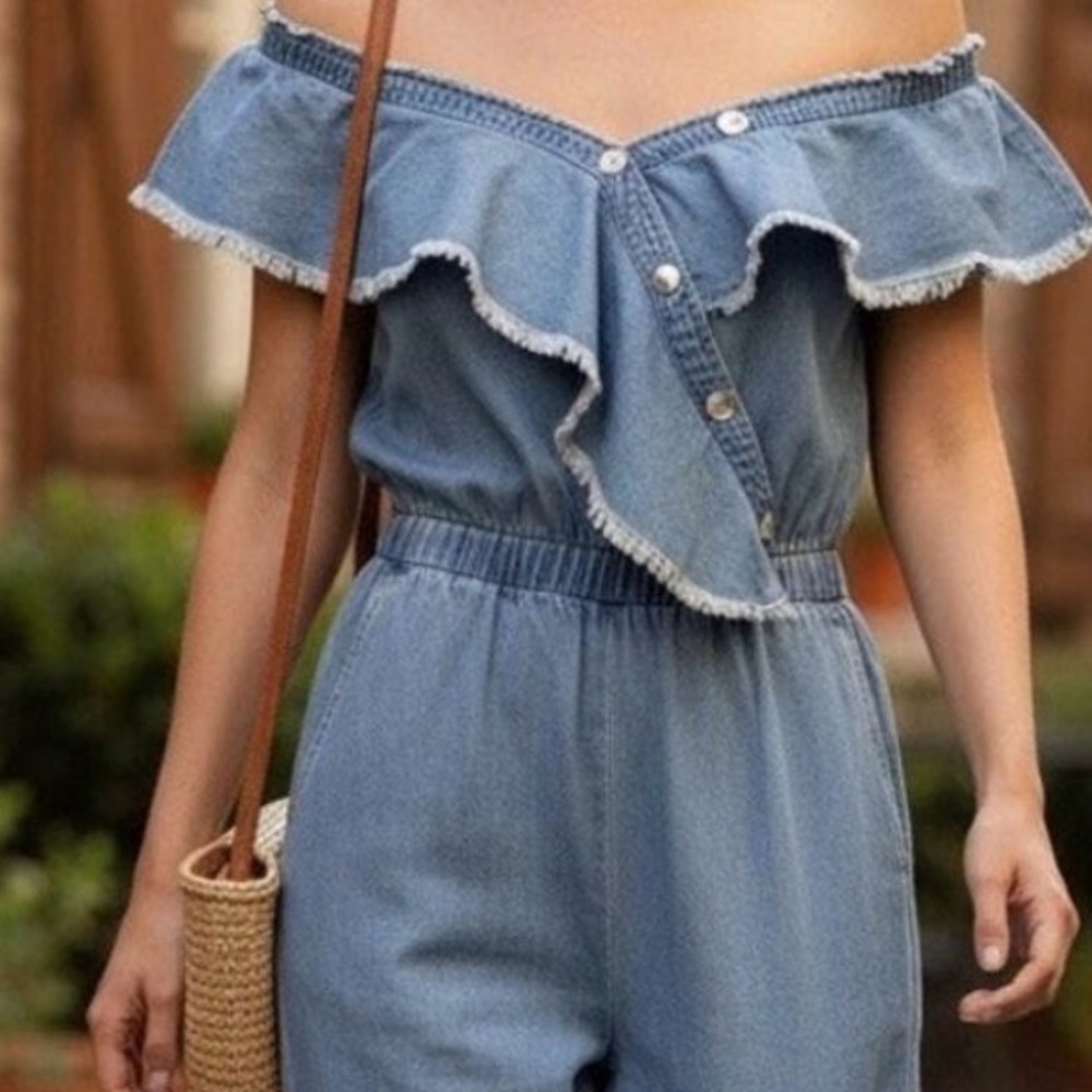 Signature8 denim chambray jumpsuit/ pantsuit
